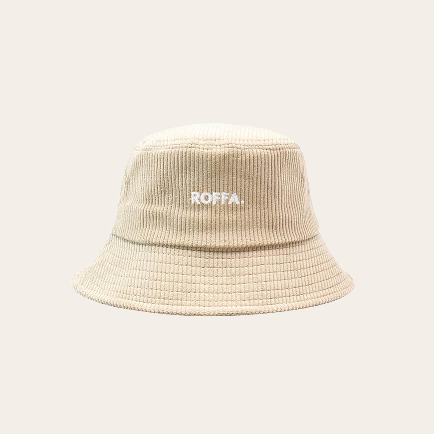 ROFFA. bucket hat corduroy - geborduurd