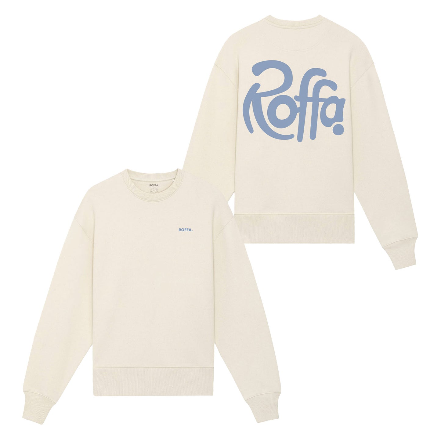 ROFFA. heavy sweater oversized - City Blue - 100% organisch katoen