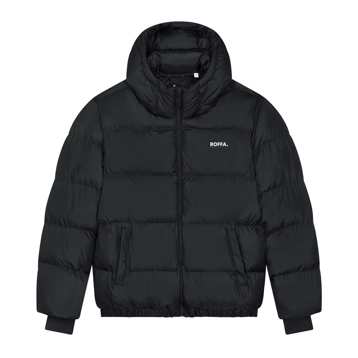 ROFFA. puffer jas - gerecycled polyester - logo links