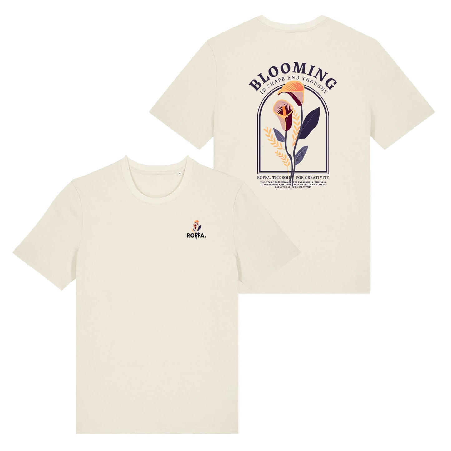ROFFA. t-shirt regular - BLOOMING - 100% organisch katoen