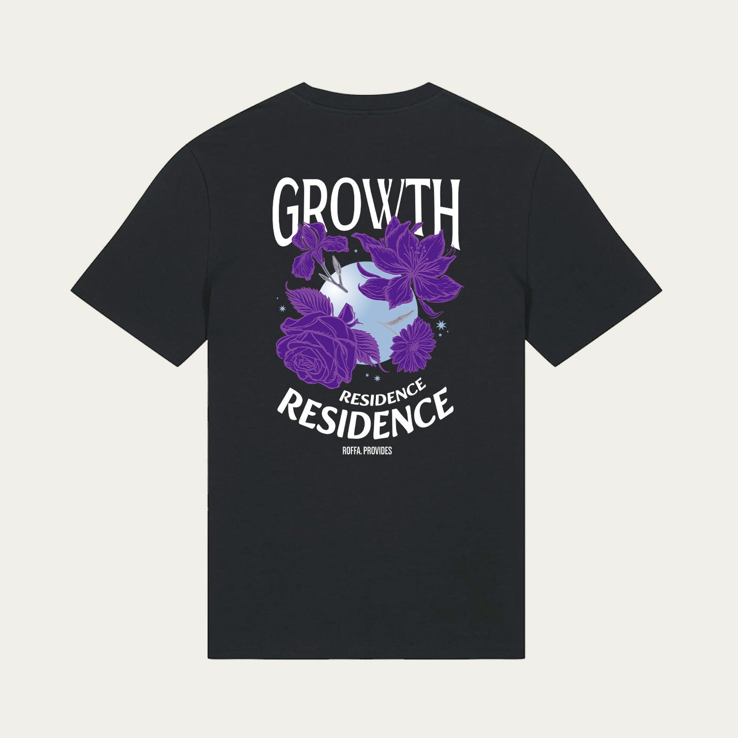 ROFFA. t-shirt regular zwart - Growth Residence - 100% organisch katoen